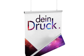 Deko-Banner beidseitig bedruckt, System inkl. Druck